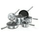 thumbnail image 1 of Batería de cocina Ninja Neverstick acero inoxidable 10 piezas - C69500, 1 of 3
