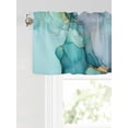 thumbnail image 6 of Valances for Windows Abstract Teal Rod Pocket Cafe Window Treatments Valance Curtains for Kitchen Bathroom Laundry Basement Windows 60"x18", 6 of 9