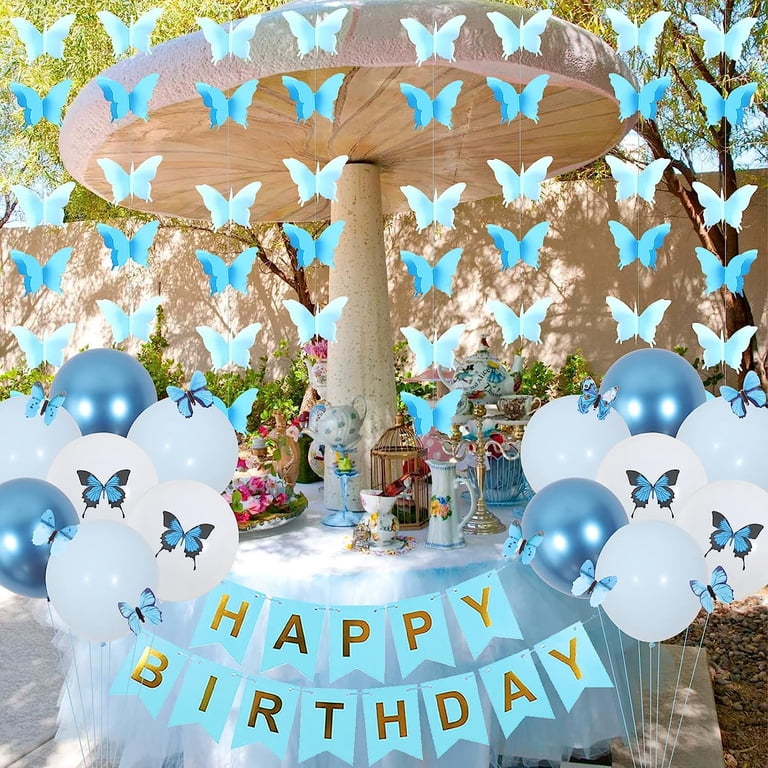 Half Birthday Party Decorations Kit - Glitter '1/2' Banner, Cake Topper & Triangle Flags For 6 Month Celebration
