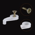 thumbnail image 4 of Unique Bargains 25mm Plastic White for 4mm Glass Mirrors Holder Glass Retainer Clips Kit 50 Pack, 4 of 6