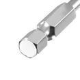 thumbnail image 5 of Juego de bits de destornillador triangular Uxcell S2 acero electroplate vástago hexagonal de 1/4 pulgadas tono plateado 5 piezas, 5 of 5