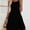 Black-Sleeveless Dress, variant on Women's Gingham Plaid Sleeveless Collared Mini Dress Button Front Tie Back Casual Dress with Pockets Black M(M)