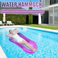 thumbnail image 2 of Fila flotante plegable con reposacabezas hamaca cama inflable al aire libre (rosa) Likrtyny Deportes al aire libre Salida diaria Juego de fiesta, 2 of 8