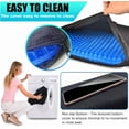 thumbnail image 5 of Gel Seat Cushion for Long Sitting - 1.65inch Double Thick Cooling Egg Cushion for Back, Hip, Sciatica, Coccyx, Tailbone Pain Relief - Office Chair Car Seat Cushion – Wheelchair Cushions, 5 of 5