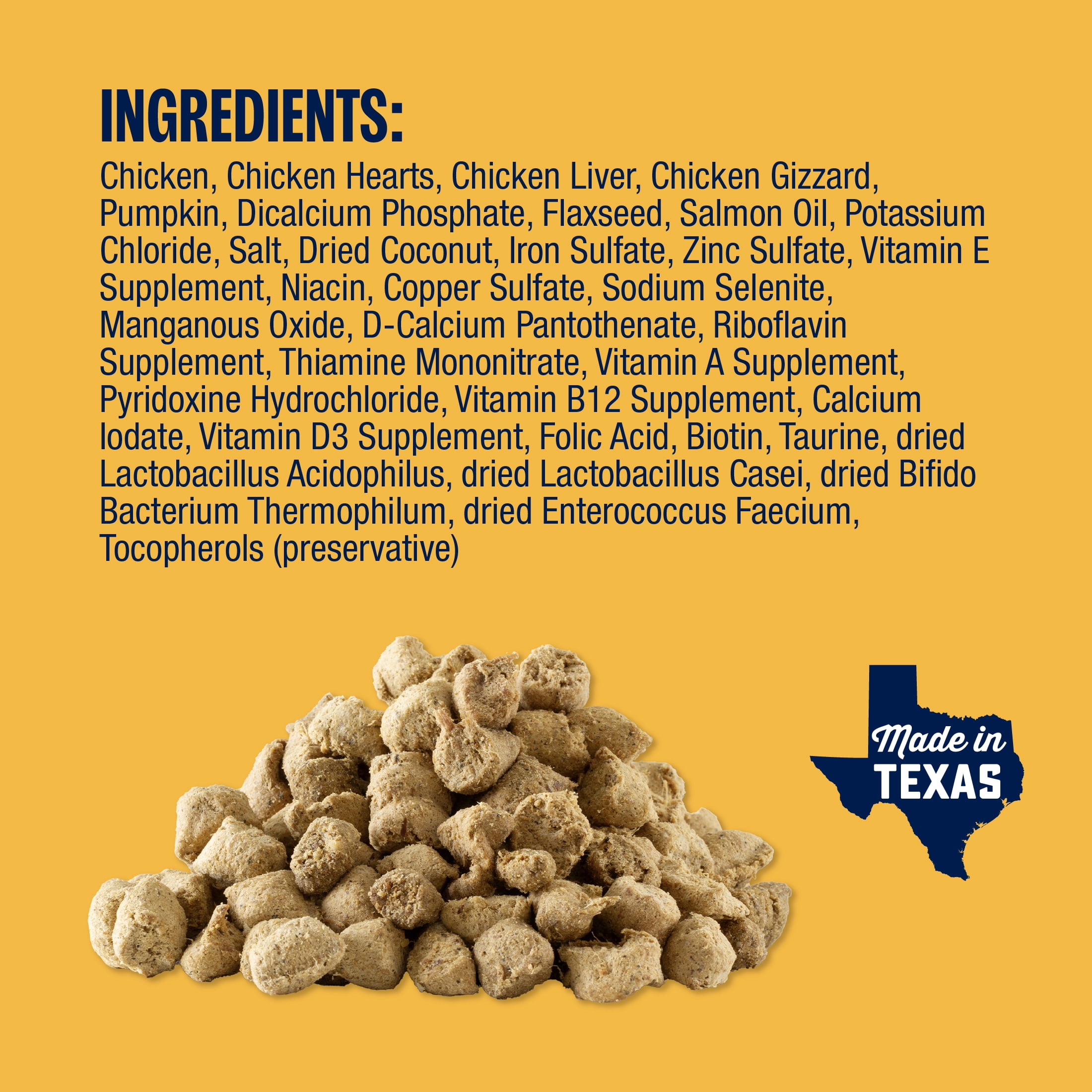 Muenster Chicken Bites Freeze-Dried Dog Food, for All Life Stages, use as a Meal, Meal Topper or Training Treat, 20 oz Pouch