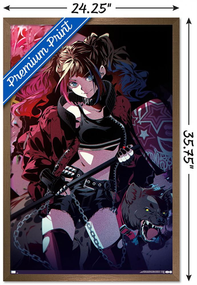 DC Comics - Harley Quinn Anime - Hyena Wall Poster, 22.375" x 34", Framed