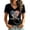 Black#12083GS, variant on Women's 9/11 Never Forget Memorial V-Neck Short Sleeve T-Shirt American Flag Patriotic Remembrance Top Black M