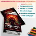 thumbnail image 3 of Netecom Horror Coloring Book Spiral Bound For Adults, A5 Wooden Cover, 30 Haunting Coloring Pages of Chilling Scenes for Stress Relief and Relaxation, 3 of 6