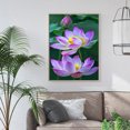 thumbnail image 2 of Diamante pintura Lotus Cruz puntada paisaje bordado redondo taladro mosaico arte Tmvgtek decoración de arte en el hogar, 2 of 9