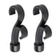 thumbnail image 3 of Curtain Rod Finials Black Double Hook Decorative Head Dining .4x7.1cm 2Pcs, 3 of 3