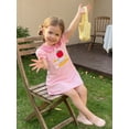 thumbnail image 6 of BemeyourBBs Toddler Baby Girl Back to School Dress Outfit Little Girl Pre Kindergarten Dress Outfit Apple Book Pencil Embroidered Short Sleeve Doll Collar A-line Dress Spring Summer Fall Clothes, 6 of 9