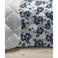 thumbnail image 3 of Hawaii Down Alternative Comforter, Flower Silhouettes Spring Season Faded Floral Arrangement Blooming Nature, Microfiber Quilt for All Season, 5 Sizes, Pale Blue Turquoise, by Ambesonne, 3 of 3