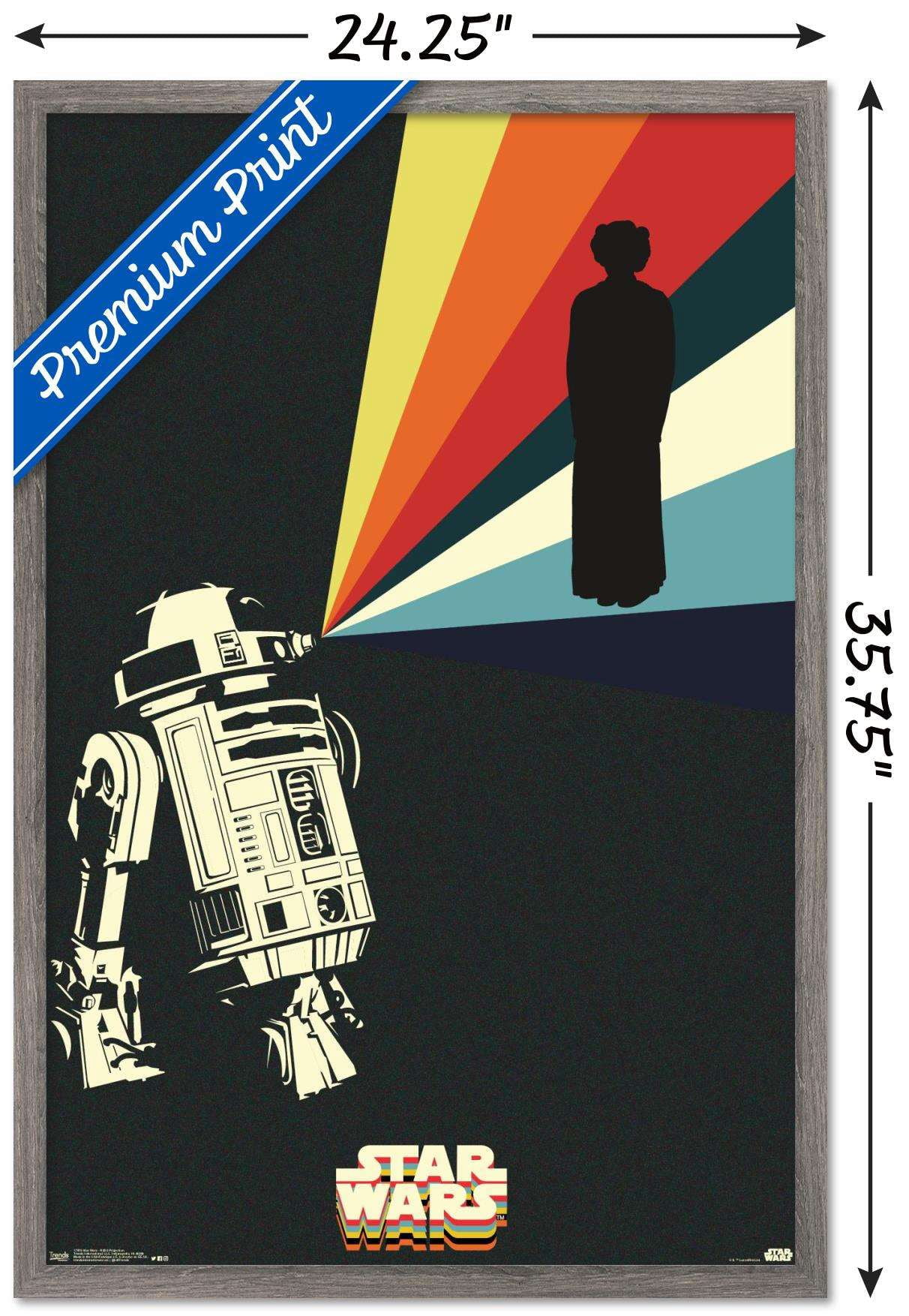 Star Wars: Saga - R2D2 Projection Wall Poster, 22.375" x 34", Framed