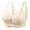 Beige, variant on Women's Front Closure Wireless Bra, Thin Padded Push Up Bralette with Side Support for Everyday Wear c1-Beige E