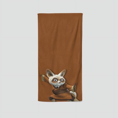 Kung Fu Panda 4 offers a single-sided towel with a unique design, a great gift for fans. Suitable for gym, yoga, boxing, and sunbathing, it measures 13.8"x28.7".