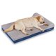 thumbnail image 1 of WEVEGO Cama grande para perros con almohada de gel grueso, espuma viscoelástica, tela de franela, forro impermeable duradero y funda lavable extraíble con parte inferior antideslizante, tamaños median, 1 of 1
