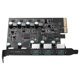 thumbnail image 2 of Tarjeta PCIe X4 a USB 3.2 Expansión 20 Gbps adicional 3x USB3.2 y 2x TPYC-C 15W, 2 of 4