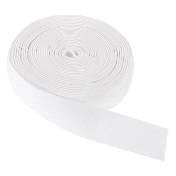 Non-Slip Elastic Band,1 3/16 Inch x 6 Yards White Polyester Silicone Stretch Band