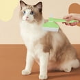 thumbnail image 2 of Dual Sided Flea Comb for Cats Dogs Self Cleaning Release Button Long Short Teeth Deshedding, 2 of 4