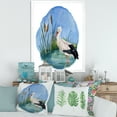 thumbnail image 3 of Designart 'White Stork On The Swamp Blue' Traditional Framed Art Print, 3 of 4