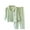 Green, variant on Kids Girls Boys Pajamas Sets Long Sleeve Sleepwear Button-Down Pjs Set Nightwear Loungewear for Kids 3-15 Years