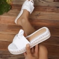 thumbnail image 5 of Viluyesy Womens Espadrilles Sandals, Slip-On Thick Sole Open Toe Beach Casual Fashion Platform Shoes White US9, 5 of 9