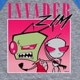 thumbnail image 3 of Invader ZIM - GIR I Love You Piggy - Toddler And Youth Raglan Graphic T-Shirt, 3 of 4