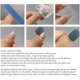 thumbnail image 2 of Uñas postizas desmontables únicas hechas a mano con forma de mariposa negra y ojo de gato, talla XS., 2 of 3
