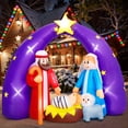 thumbnail image 1 of Belén inflable navideño de 2,3 m con luces LED para exteriores, 1 of 7