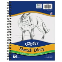 UCreate Sketch Diary, Standard Weight, 11" x 8-1/2", 70 Sheets