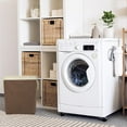thumbnail image 4 of Raindrops Slim Laundry Hamper Foldable Coffee Color Sturdy Large Capacity Basket, 4 of 6