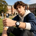 thumbnail image 6 of MMJ Analog Quartz Watch Silent Non Ticking Waterproof for Exam Students Casual 1.65x1.89x0.50in, 6 of 8