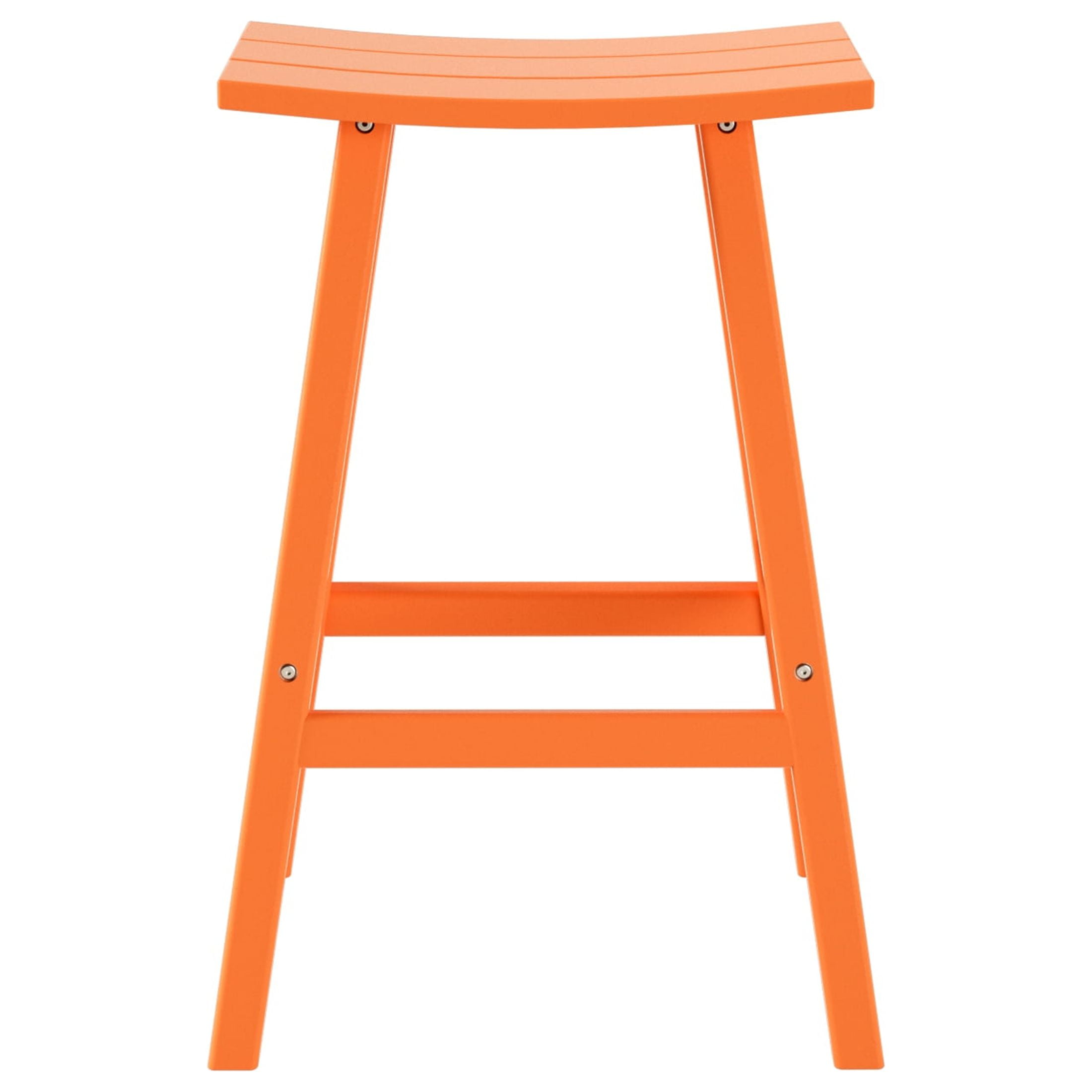 GARDEN 29" Inches Adirondack Plastic Outdoor Bar Stools for Patio, Orange