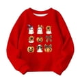 thumbnail image 5 of hengsof Girls Sweatshirts Halloween Printed Long Sleeve Crewneck Pullover Toddler Kids Winter Warm Shirt Sweater Tops 1-13Y, 5 of 6