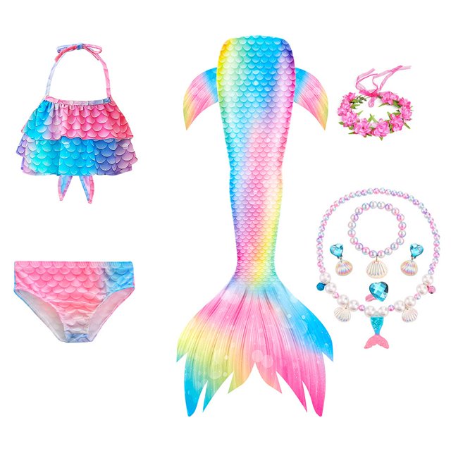 Traje de baño de cola de sirena para niñas, traje de baño para niños, traje de baño para niños, Bikini, traje de baño, disfraz de Halloween zhangyuxiang unisex