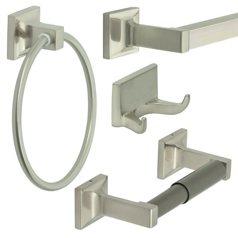 Modern Bathroom Accessory Set Silver Bathroom Accessories Hardware