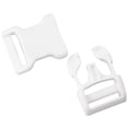 thumbnail image 2 of Craft County Contoured Side Release Plastic 3/4 Inch Buckles - for Crafting, Art Projects, and DIY (White, 20 Pack), 2 of 4