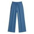 thumbnail image 4 of 7-8 Years Teen Girls Teenager Casual Trousers Long Wide Leg Jogging Bottoms Kids Baggy Wide Leg Pants Jogger Trousers for Fall and Winter Navy Sweatpants, 4 of 4