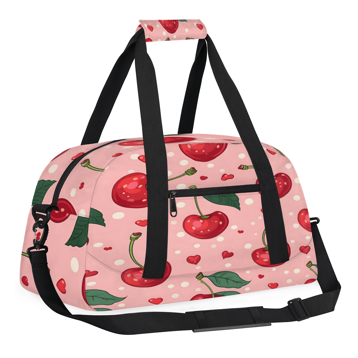 Herdesigns Sports Duffle Bags Travel Duffle Bag Gym Bag Cherry Weekender Travel Bag Waterproof Overnight Bag Carry On Travel Tote Bag Dance Bags