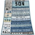 thumbnail image 2 of Son Blanket from Mom, to My Son Blanket from Mom, Gifts for Son from Mom, Graduation Blanket Gifts for Sons Adult, Fuzzy Blanket for Adult Son Gift Ideas 60x80 Inches, 2 of 6