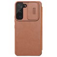 thumbnail image 1 of TECH CIRCLE Wallet Case for Samsung Galaxy S23 Plus with Card Slots Holder Lens Camera Slide Non-Slip Protection Cover, Rugged PC PU Leather  Shockproof Glossy Slim Thin Anti-Drop Flip Case, Brown, 1 of 10
