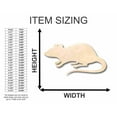 thumbnail image 2 of Unfinished Wood Rat Shape - Animal - Wildlife - Craft - up to 46" DIY 30" / 1/2", 2 of 3