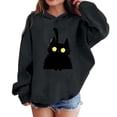 thumbnail image 2 of Hellosay Girls Halloween Hoodie Kitty Happy Funny Tops Pullover Vacation Hooded Sweatshirt Winter Holiday Clothes, 2 of 6