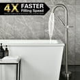 thumbnail image 5 of sumerain Freestanding Tub Faucet High Flow with Hand Shower,Modern Floor Mount Tub Filler Faucet Brushed Nickel, 5 of 16