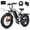 Purple, variant on ESKUTE M300F Full Suspension Electric Bike, 20" Fat Tire Ebike, 48V 20.8Ah Removable Battery, 1200W Peak Motor, 7-Speed, Up to 80 Miles, Black with Phonebag & Lock, UL2849