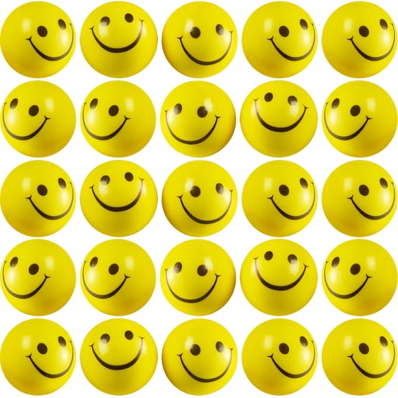 Stress Balls Bedwina Smile Face de 2 pulgadas para niños y adultos (24 unidades)