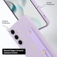 thumbnail image 3 of Designed for Samsung Galaxy S24 Case with Strap Silicone Love Heart Phone Cover for Women Wristband Kickstand Full Body Protective Slim Case for Galaxy S24 2024-Purple, 3 of 9
