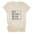 thumbnail image 3 of SHITINN Loose Fit MA Mama Mom Bruh Letter Print Short Sleeve T Shirt Womens Short Sleeve Blouses Womens Tshirts Womens Shirts Summer, 3 of 3