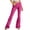 Hot Pink, variant on Women's Mid Waist Flared Jeans, High Rise Retro Vintage Distressed Bootcut Denim Pants, Stretch Elastic Waist Skinny Fit Casual Streetwear Jeans for Daily Wear Black L