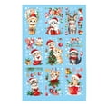 thumbnail image 1 of pitrice 9pack/lot Christmas Window Stickers Reusable Snowman Print Decoration Christmas Stickers For Windows D, 1 of 6